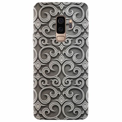 Husa silicon pentru Samsung S9 Plus, Baroque Silver Pattern foto
