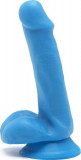 Dildo Happy Dicks Cu Testicule Albastru 16.5 cm, Toy Joy