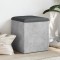 Gossi banca de depozitare, gri beton, 42x42x45 cm, lemn prelucrat