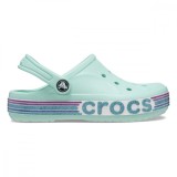 Saboti Crocs Toddler Bayaband Rainbow Glitter Clog Albastru - Pure Water