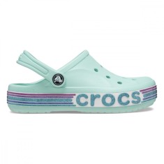 Saboti Crocs Bayaband Rainbow Glitter Clog Kids Albastru - Pure Water