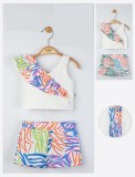Cumpara ieftin Set elegant bluzita de vara cu pantalonasi pentru fetite, Tongs baby (Culoare: Albastru, Marime: 6-9 luni)