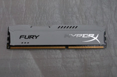 Memorie HyperX Fury White 8GB DDR3 1600 MHz CL10 foto