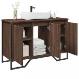 vidaXL Dulap chiuvetă de baie, stejar maro, 91x35x60 cm lemn prelucrat