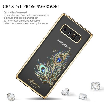 Husa Kingxbar pentru Samsung Galaxy Note 8 design Cristale - Gold foto
