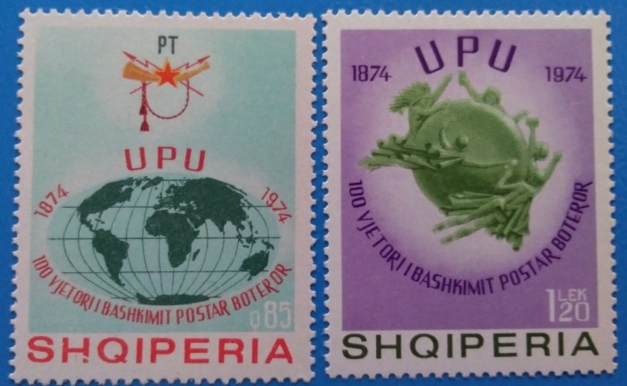 ALBANIA-1974-Centenar-'UPU''- Serie -MNH ALBANIA-1974-Centenar-'UPU''- Serie -MNH