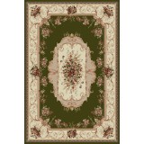 Covor Model Lotos 507-301, Marime 60 x 110 cm, Crem, Verde, Inaltime Fir 8 mm, Antialergic, Polipropilena, Living, Dormitor, Sufragerie, Birou