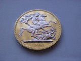 1951-Anglia-Sf.Gh. si balaurul-5 shillings-Sf.Gh.si bal.ARGINTAT,rest AURITA
