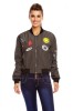 B465-181 Jacheta retro cu stickere colorate, M, M/L, S/M