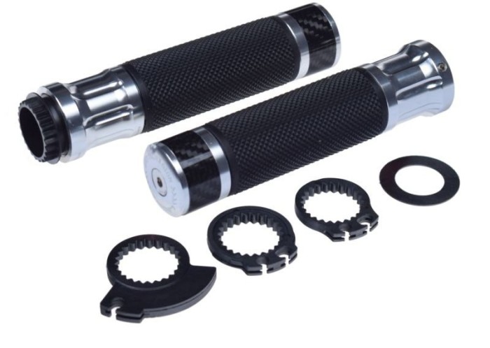 Set mansoane moto universale 655, culoare negru/argintiu Cod Produs: MX_NEW AW566058