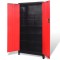 Dulap scule cu 2 usi, otel, 90 x 40 x 180 cm, negru si rosu