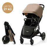 Carucior Sport Kinderkraft Mitzy, Ultra Compact, 0-22 kg, Linen Beige, Copertina Impermeabila UPF50+, Pliere Facila