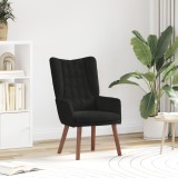 Scaun Relaxant vidaXL Catifea Neagră