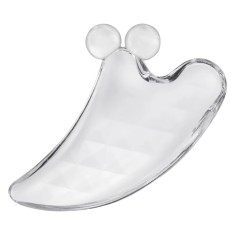 Piatra pentru masaj facial, 11.2 x 7 cm, rasina naturala, transparent