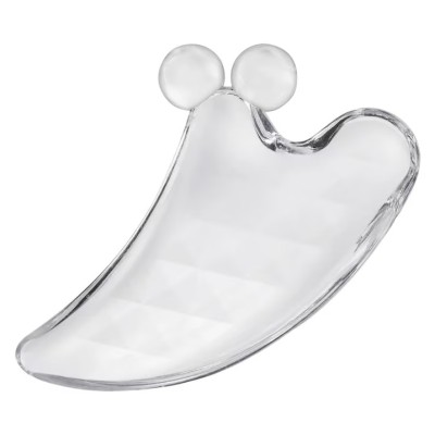 Piatra pentru masaj facial, 11.2 x 7 cm, rasina naturala, transparent foto