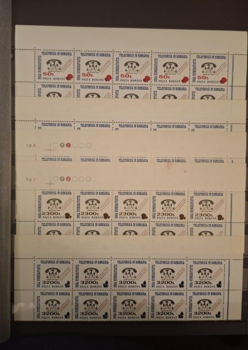 Romania MNH 1999 - Noua numerotatie telefonica suprat. ciuperci - LP 1476 X10