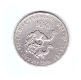 Moneda Dijbouti 100 francs/franci 1970, stare buna, curata