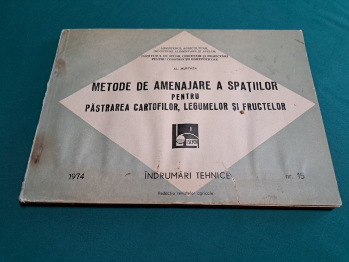 METODE DE AMENAJARE A SPATIILOR PENTRU PĂSTRAREA CARTOFILOR, LEGUMELOR *01 BIS