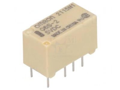 Releu Electromagnetic DPDT 5VDC 2A foto