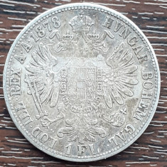 (A637) MONEDA DIN ARGINT AUSTRIA - 1 FLORIN 1878, FRANZ JOSEPH