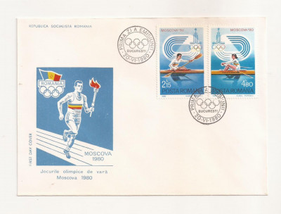 P1 Plic FDC-Prima zi a emisiunii - Jocurile Olimpice de vara Moscova 1980 foto