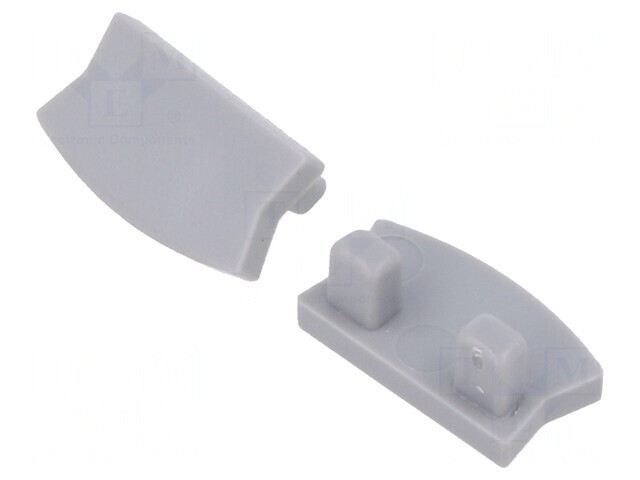 Obturator Argintiu pentru Profil LED - Set 10 Buc.