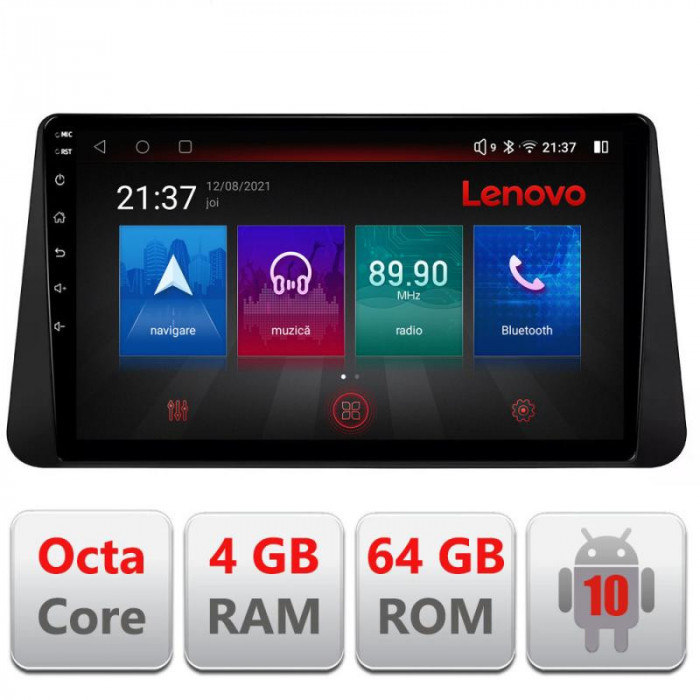 Navigatie dedicata Nissan Micra intre anii 2014-2019 Android radio gps internet Lenovo Octa Core 4+64 LTE Kit-micra+EDT-E509-PR CarStore Technology