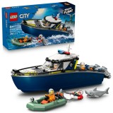 Cumpara ieftin LEGO City: Urmarire cu barca de politie 60456, 6 ani+, 264 piese