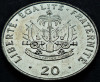 Moneda exotica 20 CENTIMES - HAITI, anul 1991 *cod 633 = UNC DIN FASIC!, America Centrala si de Sud