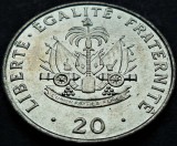 Cumpara ieftin Moneda exotica 20 CENTIMES - HAITI, anul 1991 *cod 633 = UNC DIN FASIC!, America Centrala si de Sud