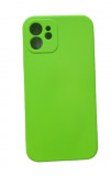 Huse silicon antisoc cu microfibra interior Iphone 12 Verde Neon, Husa