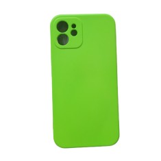 Huse silicon antisoc cu microfibra interior Iphone 12 Verde Neon