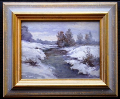 T.044 TABLOU ULEI PEISAJ IARNA 1 SEMNAT Franti&amp;scaron;ek M. Skula foto