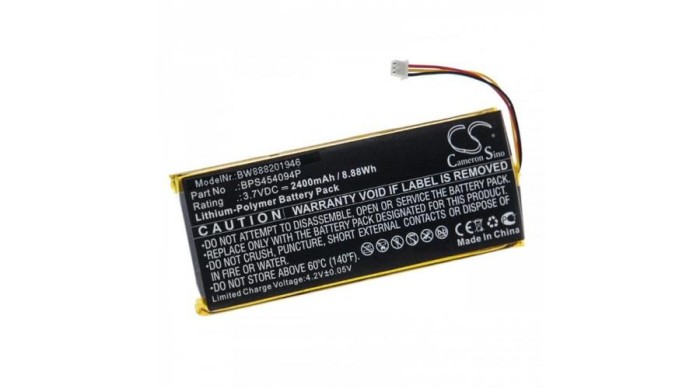 Baterie radio VHBW DAB de &icirc;nlocuire pentru Geneva BPS454094P - 2400 mAh 3,7 V Li-polimer