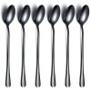 Set 6 Lingurite Cocktail Berglander Inox Negru - Lingurite Bar, Cafea, Desert, Ceai - Rezistente, Durabile, Usor de Curatat