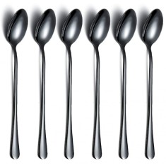 Set 6 lingurite cocktail Berglander, inox, Negru