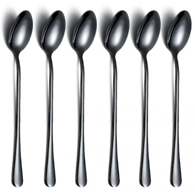 Set 6 lingurite cocktail Berglander, inox, Negru foto