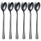 Set 6 lingurite cocktail Berglander, inox, Negru