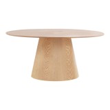 Masă de dining ovală Bolton 160x90 cm frasin
