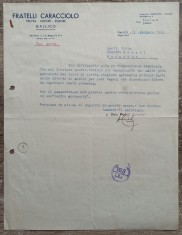 Scrisoare catre comerciant roman, Fratelli Caracciolo, Gallico 1943