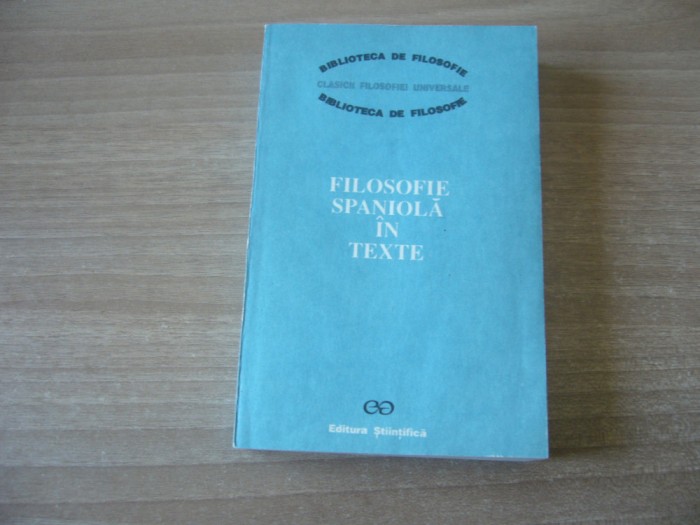 Filosofia spaniola in texte