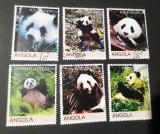 Angola &ndash; Panda Uriaș, serie completă 6 timbre ștampilate, Faună sălbatică &ndash; A40