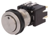 Comutator anti-vandalism verde 12A 250VAC IP64 DPST-NO