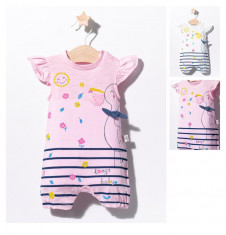 Salopeta de vara pentru bebelusi Summer, Tongs baby (Culoare: Roz, Marime: 6-9 luni) foto