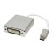 CABLU video SPACER, adaptor USB Type-C (T) la DVI-I DL (M), 15cm, rezolutie maxima 4K UHD (3840 x 2160) la 30 Hz, silver, &quot;SP-CM-DVIF-01&quot; (timbru verd