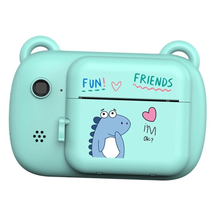 Camera Instantanee pentru Copii, Cyrax, Camera Frontala + Selfie, cu Functie de Printare, Cablu USB-C, Bluetooth, Compatibil iOS/Android, Imprimare AP
