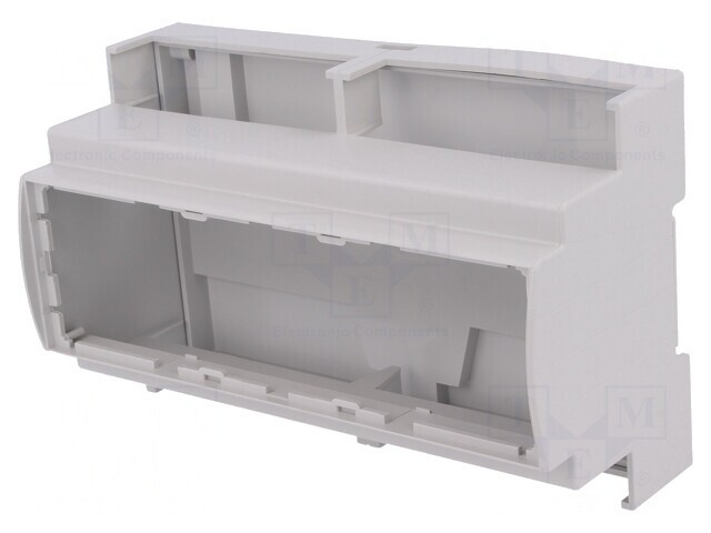 Carcasă pentru șină DIN gri 90,5mm x 142,3mm x 62mm