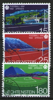 Liechtenstein 1982 - Campionatul Mondial de fotbal, serie stampilata foto