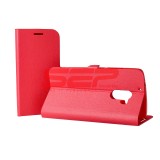 Husa Flip Stand Magnetica Lenovo S60, Piele Ecologica, Protectie Completa, Rosu
