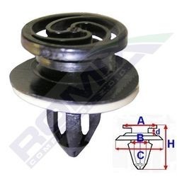 Clema, clips fixare Audi A3 (8p) 2003-2008/2008-2012, A4 (B6) 2000-2004, A4 (B7) 2004-2008; Seat Exeo (3r) 2008-; tapiterie; set 10 buc, 8E0868243 foto